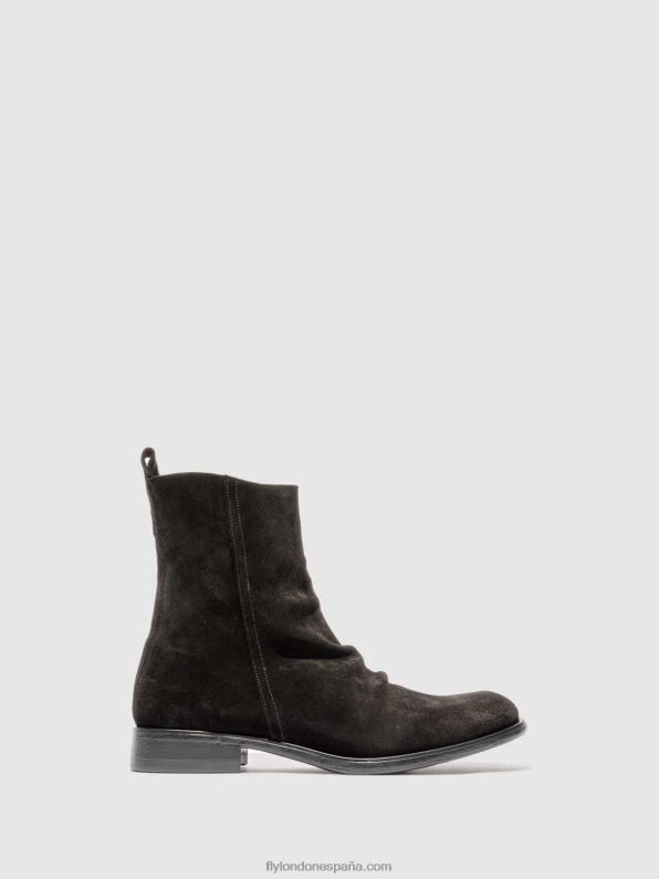 antelina (vegetal) negro Fly London hombres botines chelsea melv797 D8BBB812